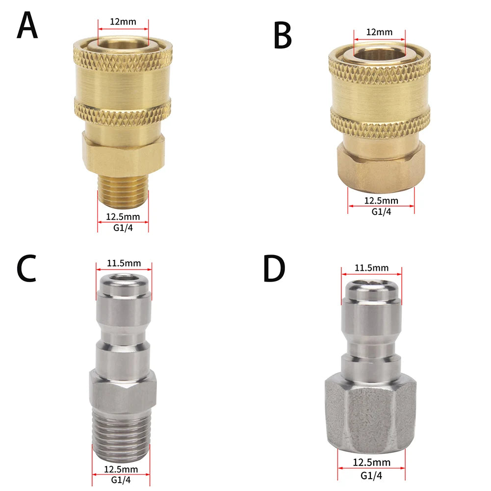Pressure Washer Connector Coupling Quick Release Adapter 1 4 Male Qme