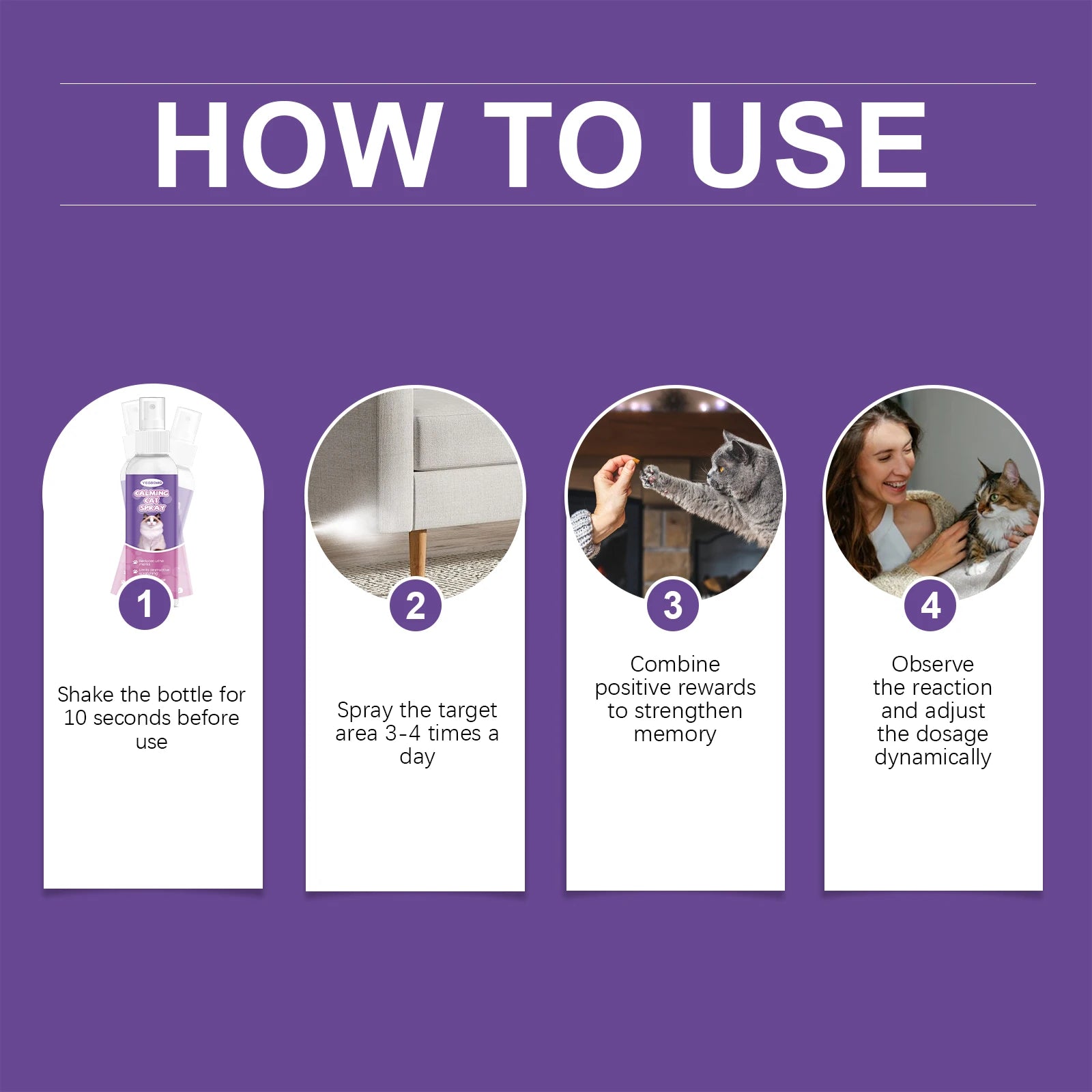 Pet Inducing Agent Prevent Scratching Soothing Emotions Relief Stress Anti-Anxiety Natural Pets Calming Spray Training Supplies Qme
