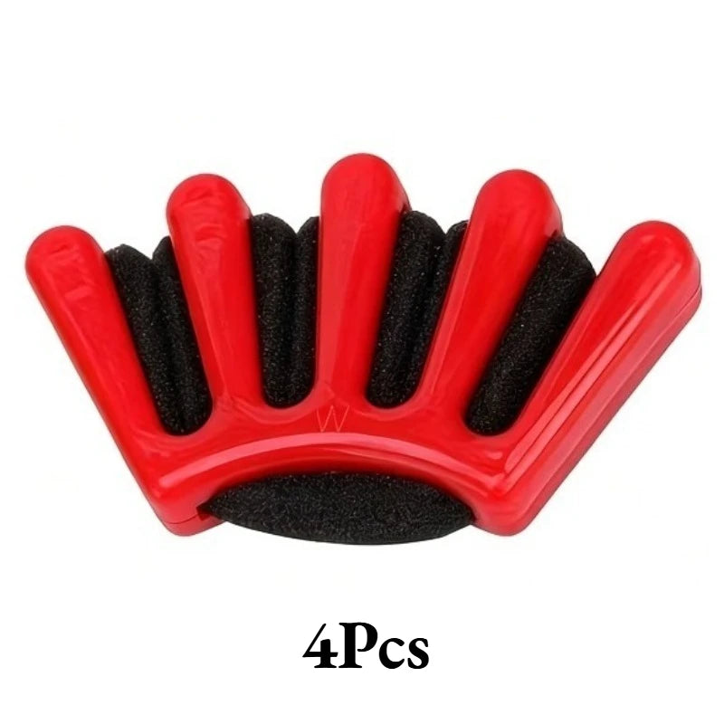 DIY Hair Styling Tool Quick Stylist Curling Wrench Accessories Women Qme 4Pcs Red