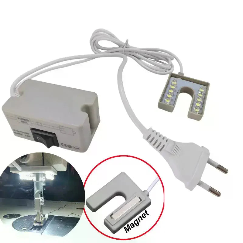 1 Set No Radiation No Strobe Efficient Energy Saving Magnetic Base Sewing Light Flexible Gooseneck Lamp LED Light Qme