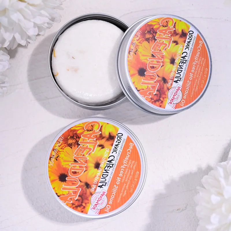 Calendula Plant Shampoo Soap Has No Silicone Oil Residue Deeply Qme