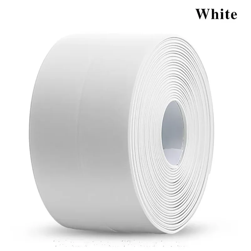 Waterproof Sealing Tape Strips PVC Self Adhesive Wall Sticker for Bathroom Shower Bath Seal Caulk Strip Kitchen Sink Mold Proof Qme