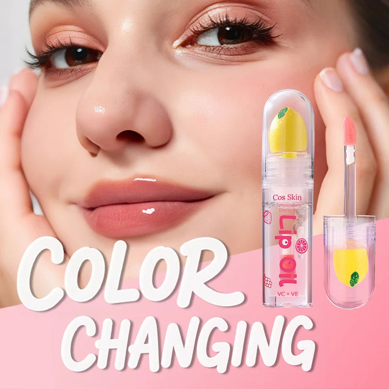 Fruit Temperature-sensitive Lip Gloss Moisturizing Hydrating Balm Qme