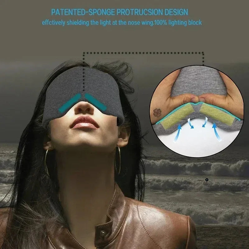 100 Cotton Silk Sleep Mask Blindfold Eye Cover Patch Soft Portable Qme