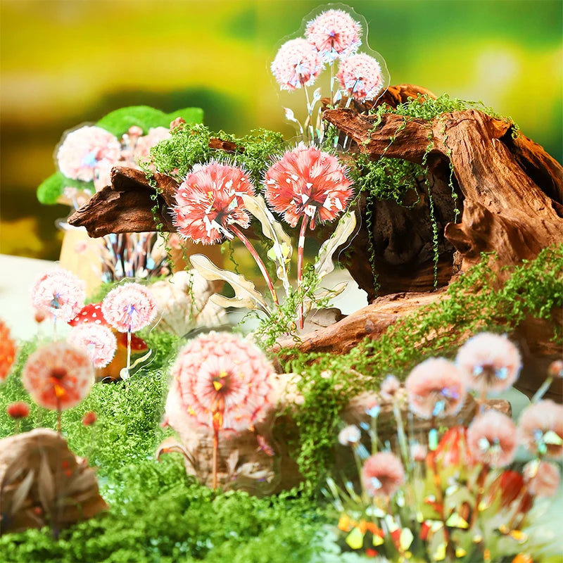 10 pcs INS Dandelion Plant Scrapbooking Materials PET Sticker Pack Journal Collage Decorative Aesthetic Stationery Stickers Qme