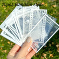 20PCS Transparent Self-adhesive Paper DIY Handicrafts - Suitable for Decorating Scrapbooks and Bookmarks Qme 20PCS Random style