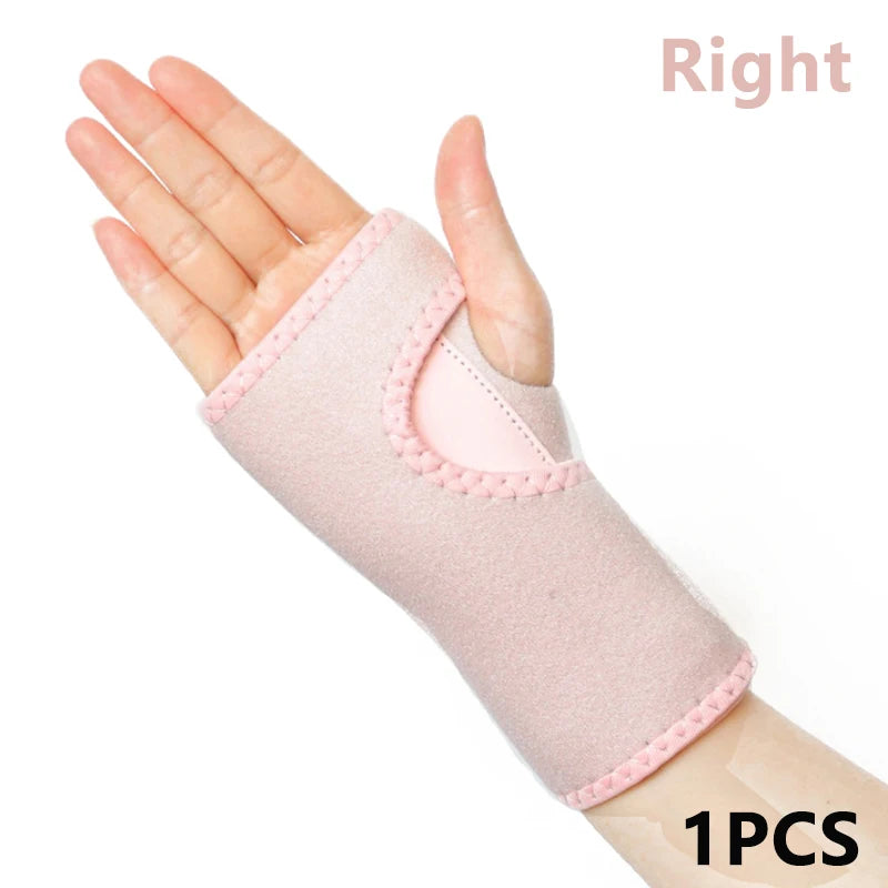 Adjust Splint Sprains Band Bandage Orthopedic Hand Brace Wrist Qme Right Pink