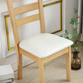 Dining table and chair covers - Detachable seat covers for dining chairs, suitable for use in restaurants, kitchens, hotels Qme WHITE