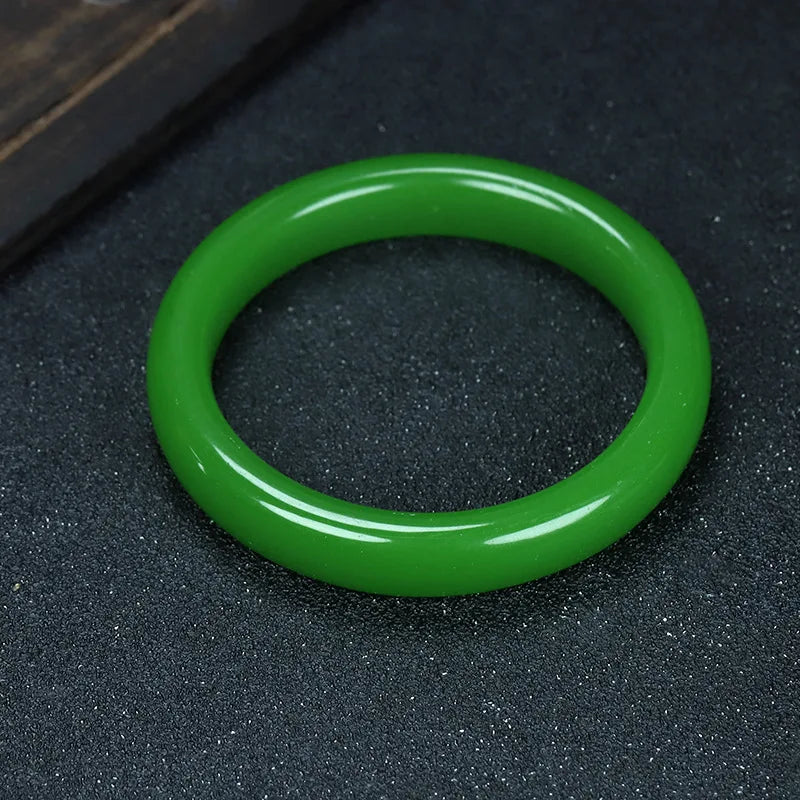 Multicolor Imitate Jade Bangle Charm Jewellery Fashion Accessories Hand-Carved Lucky Amulet Gifts for Women Her Men Qme