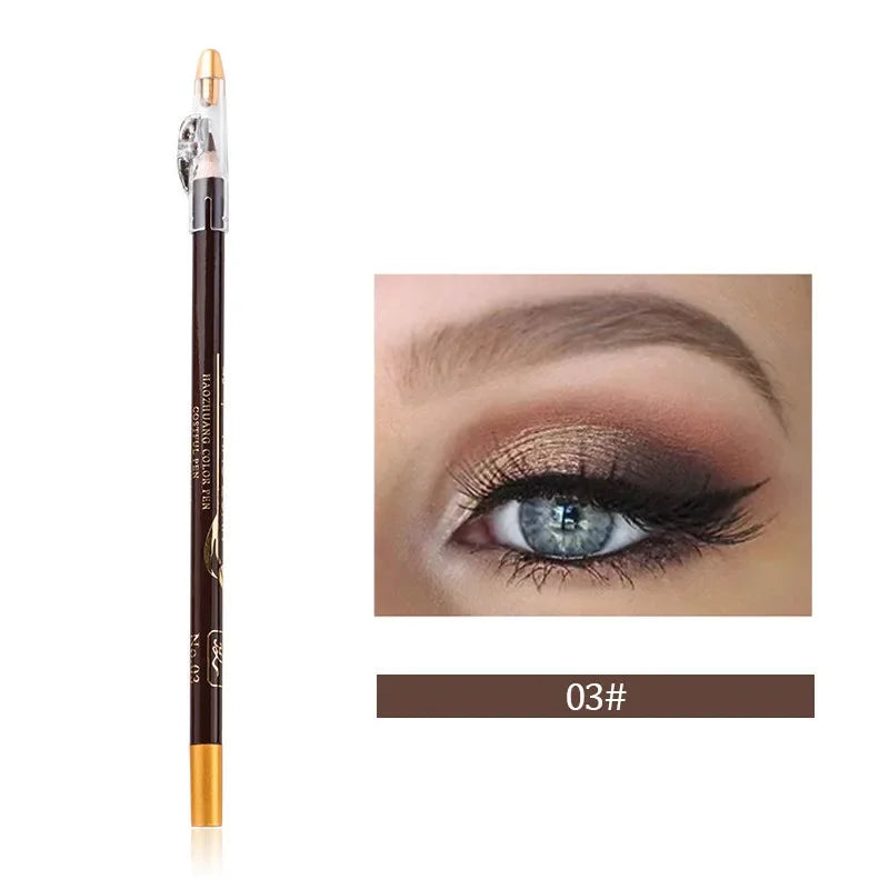 Eyebrow Pencil Available Eyebrow Pencil Shadows Cosmetics Natural Long Lasting Tint Waterproof Microblading Wooden Eyebrow Pen Qme 03Light Brown