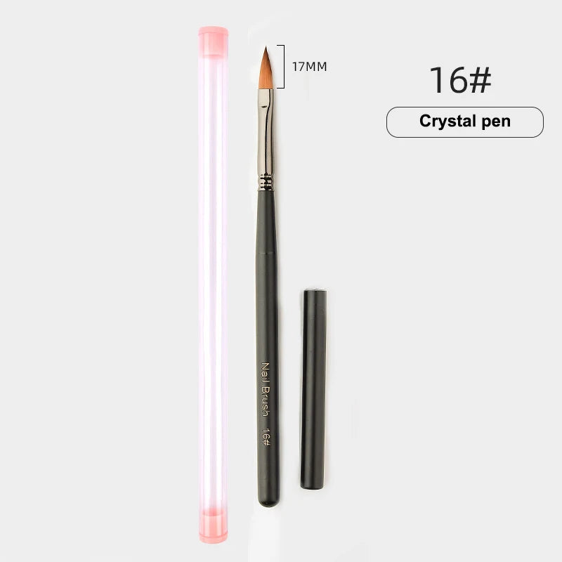 Wooden Handle Nail Drawing Brushes Manicure Lines Painting Gradient Qme A16