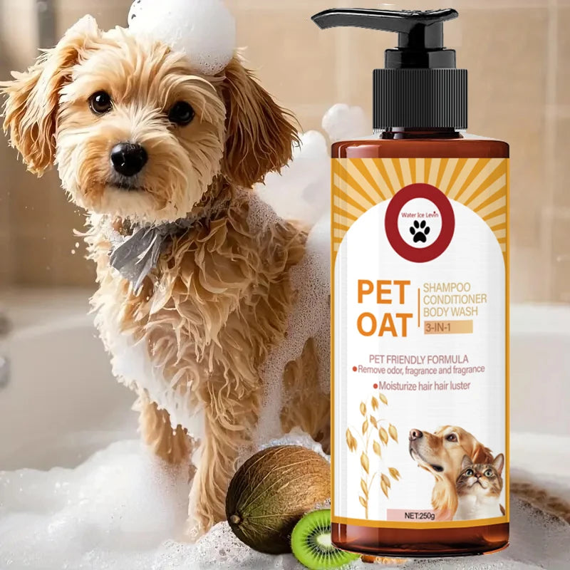 Pet Shampoo; Cleans Hair, Removes Odors, Makes Hair Soft and Not Dull, Has a Long-Lasting Fragrance, Is Specifically Designed for Pets, Suitable for Bathing Dogs and Cats Qme
