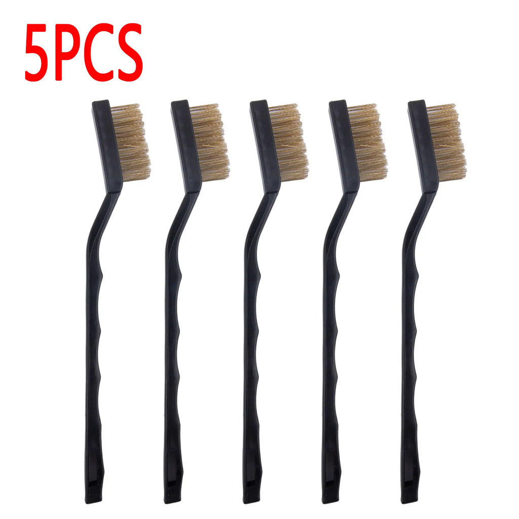 5pcs Mini Wire Brushes Brass Wire Brush DIY Cleaning Paint Rust-Remover Industrial Scrubbing Brush Cleaning Tool Qme
