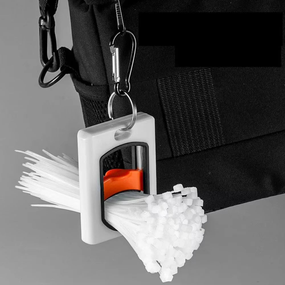 Square Cable Tie Organizer Fluorescent Cable Tie Organizer Portable Reusable Storage Cable Tie Holder Cable Tie Storage Tool Qme