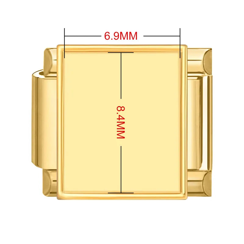 2026 New Stainless Stee Bracelet Italian Charms DIY personalized photo picture frame creation titanium splicing module bracelets Qme Style 33.