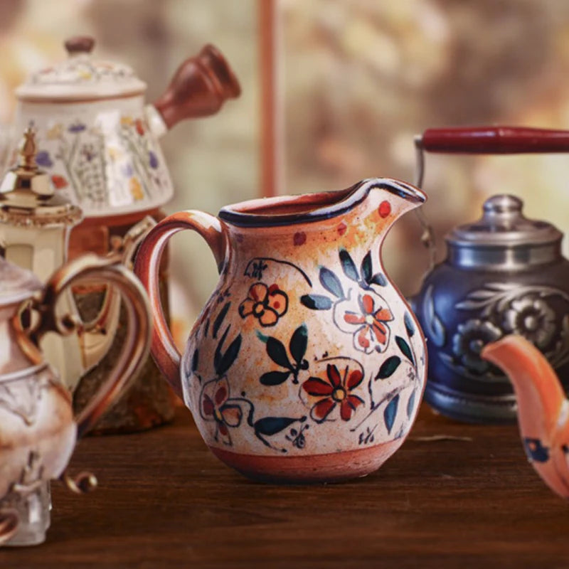 Vintage European Teapot Sticker Pack, realistic tea set decorative stickers for decorating phone cases,bottles and journals Qme