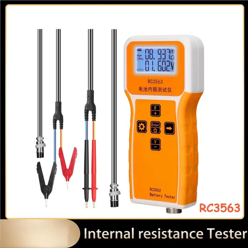 A02F-5X RC3563 Battery Voltage Internal Resistance Tester Trithium Lithium Iron Phosphate 18650 Battery Tester,Tester Probe Qme