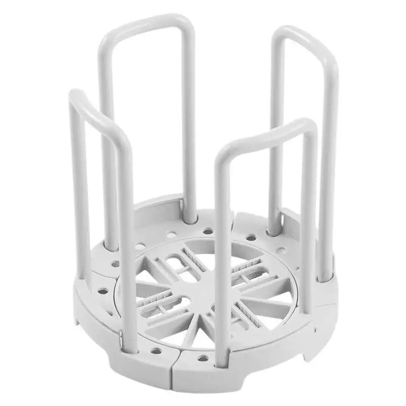 Retractable Desktop Bowl Holder Kitchen Organizer Plastic Drain Water Qme white