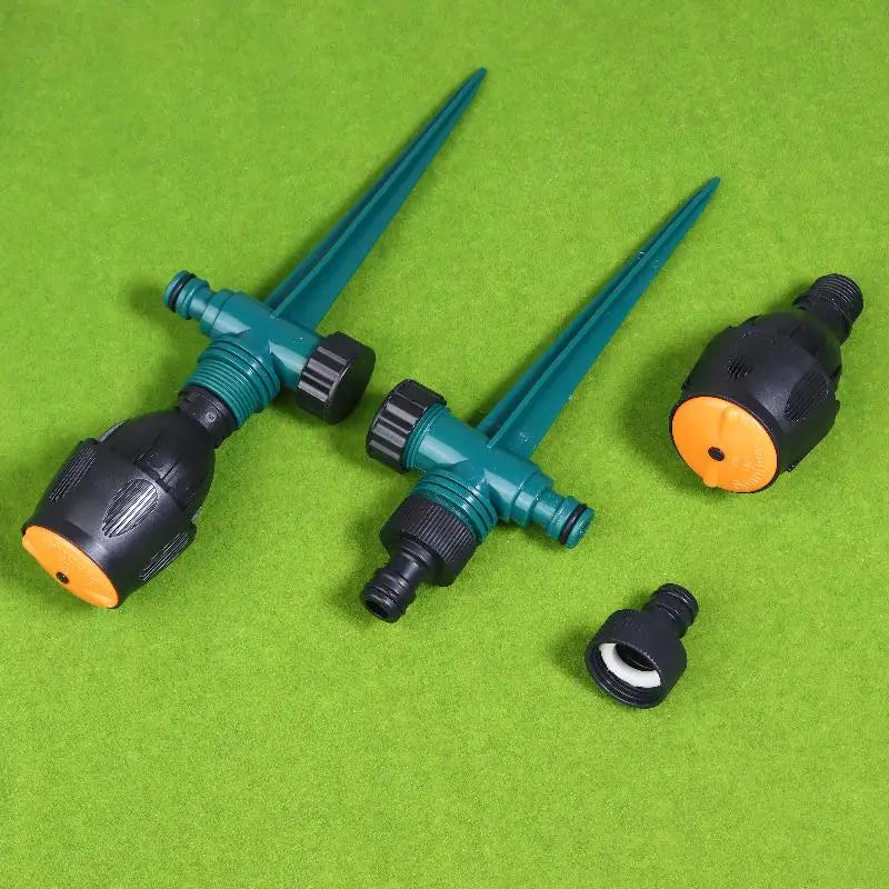 2 Sets Garden Sprinkler 360 Degree Rotation Irrigation Watering System Plant Watering Sprinkler For Agriculture Lawn Farm Qme A4