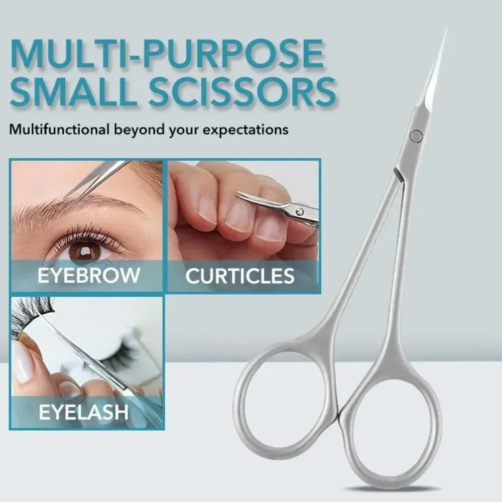 Stainless Steel Cuticle Scissors Dead Skin Remover Nails Art Clippers Qme