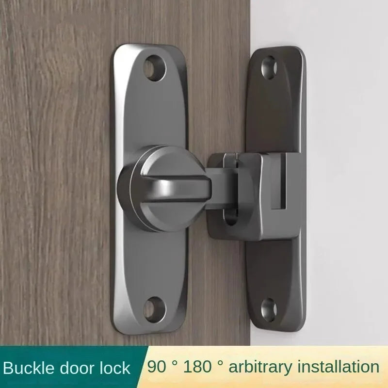 90 180 Degree Flip Door Lock Home Security Sliding Latch Small Gate Qme
