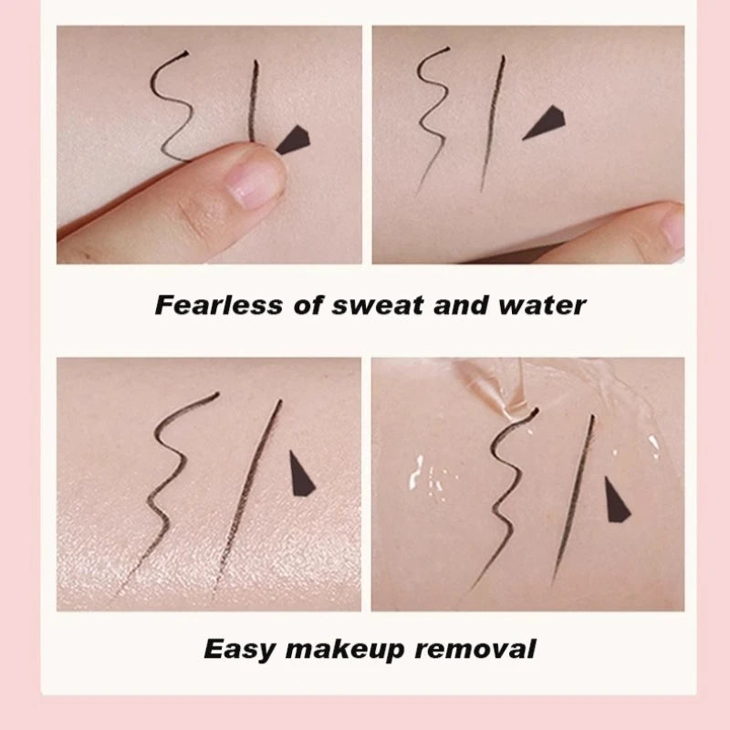 2 in 1 Eyeliner & Aegyo-sal Pen, Double Ended Waterproof Stamp Eyeliner Pencil, Smooth Shadow Liner for Natural Eye Makeup Qme