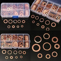 100 PCS Of Copper Washers, Washers, Nuts, And Bolts, With Box M4/M5/M6/M8/M10/M12/M14 Seal Combination Kit For Oil Pan Plugs Qme 100pcs