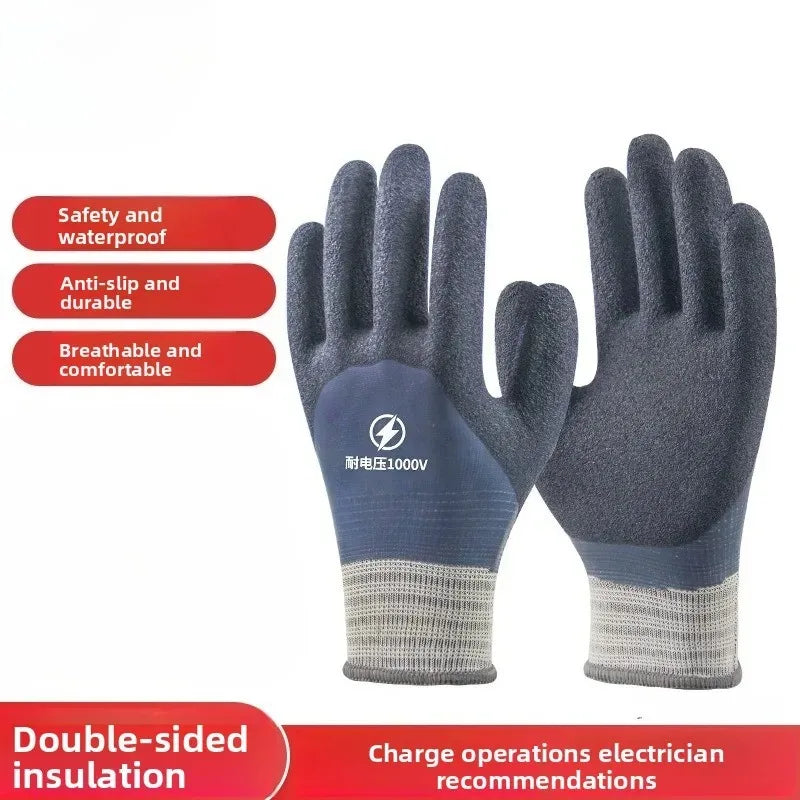 1PCS Ultra Thin Touchscreen Low Voltage Insulating Gloves for New Energy Vehicles 400V 380V Live Working Shockproof Qme