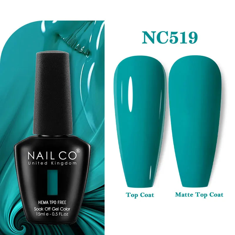 NAILCO Green Series Dark Gel Nail Polish Lasting Hybrid Base Matte
