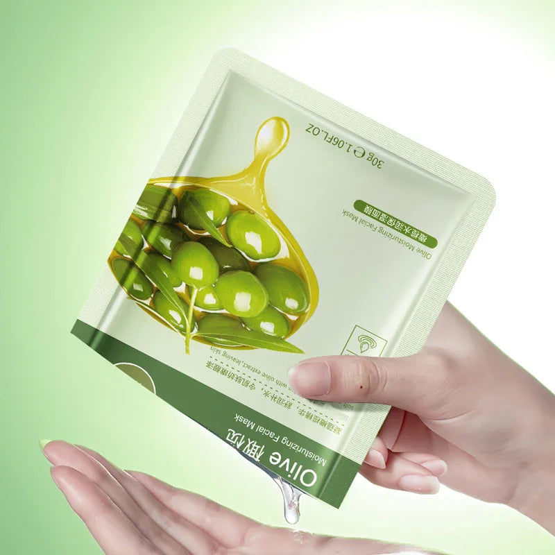 Olive Moisturizing Facial Mask Rich Glycerin Daily Care Suitable All Qme