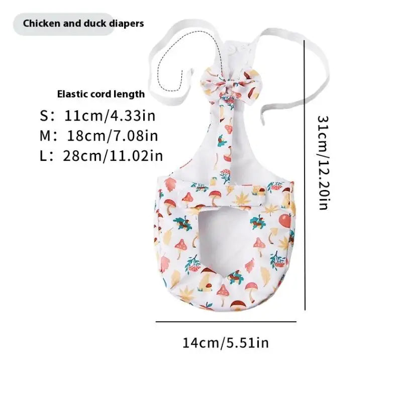 1 Fashion Chicken Duck Vest Diaper Hen Belt Pet Traction Rope Qme L A