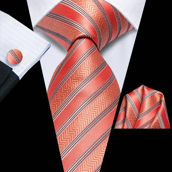 Tie Men 3-Piece Wedding Accessories Cufflinks Pocket Handkerchief Qme DPTH-LDSN3851