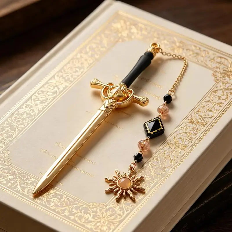 Fourth Wing Dragon Sword Bookmark Stylish Fantasy Gothic Design Page Qme
