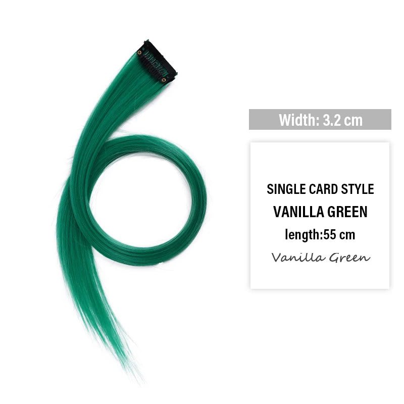 Colored Clip-in Hair Extensions High-temp Matte Fiber Seamless