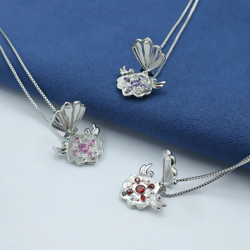 Seven Princess Shell Necklace Cosplay Anime Mermaid Melody Pichi Pichi Pitch Women Pendant Neck Decoration Jewelry Festival Gift Qme