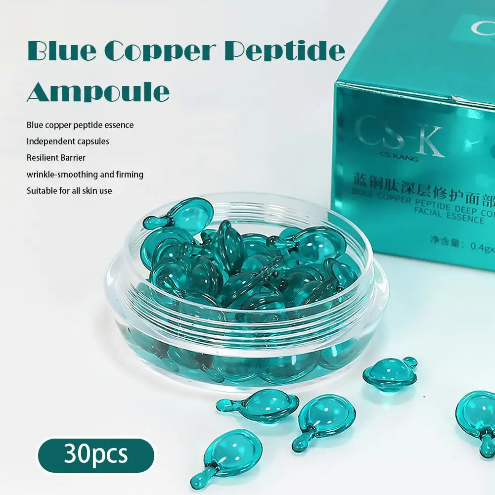 CS-K Copper Peptide Serum Capsules, GHK-Cu Deep Repair Face Essence, Hydrating Serum For Sensitive Skin Face Serum Qme