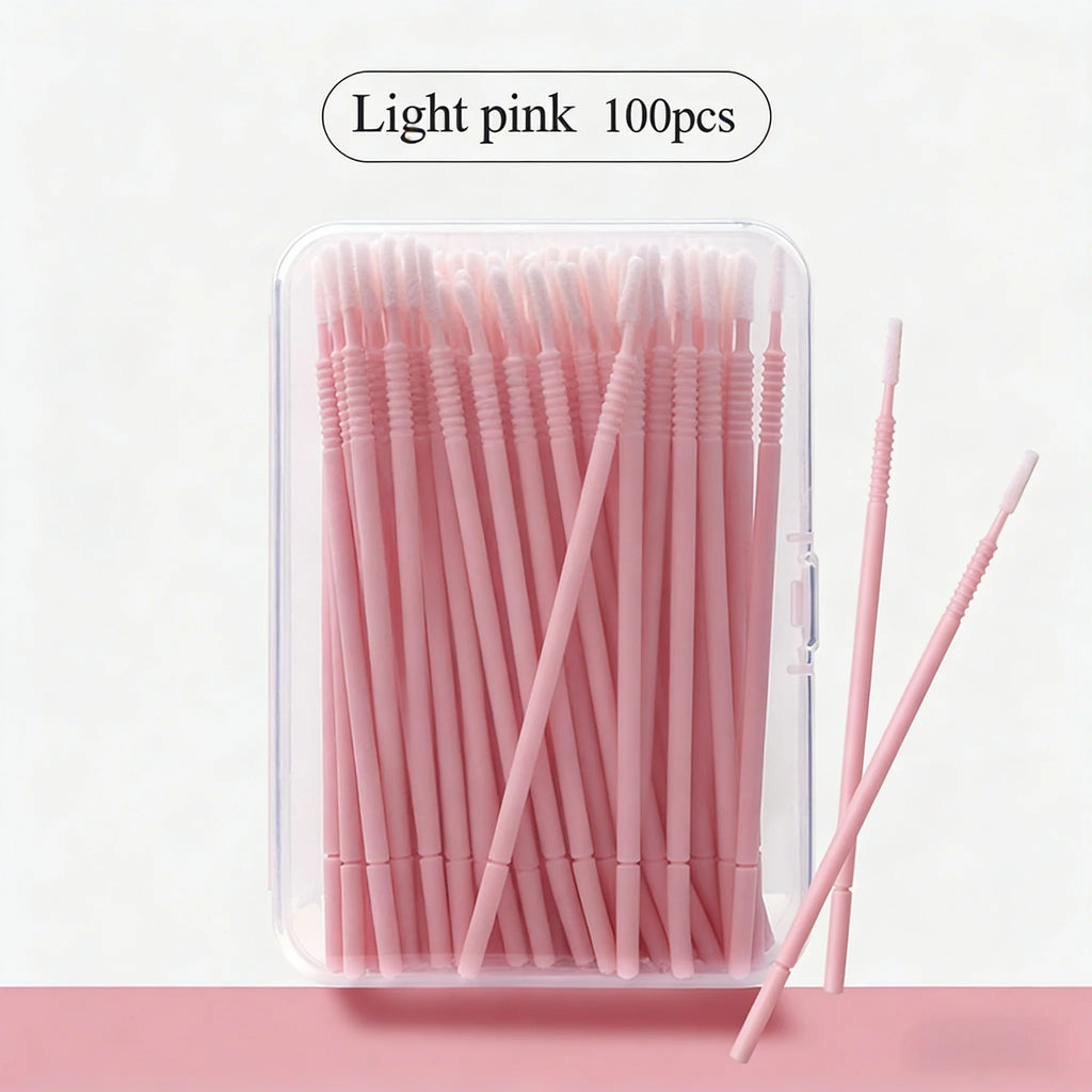NATUHANA Microbrush Eyelash Cleaning Cotton Swabs Individual Lashes Qme 100pcs