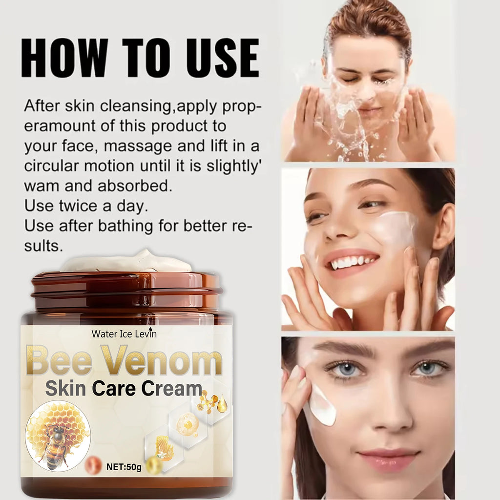 Bee Venom Wrinkle Remover Face Cream Firming Lifting Anti Aging Fade Fine Lines Moisturizing Whitening Repair Skin Care Qme