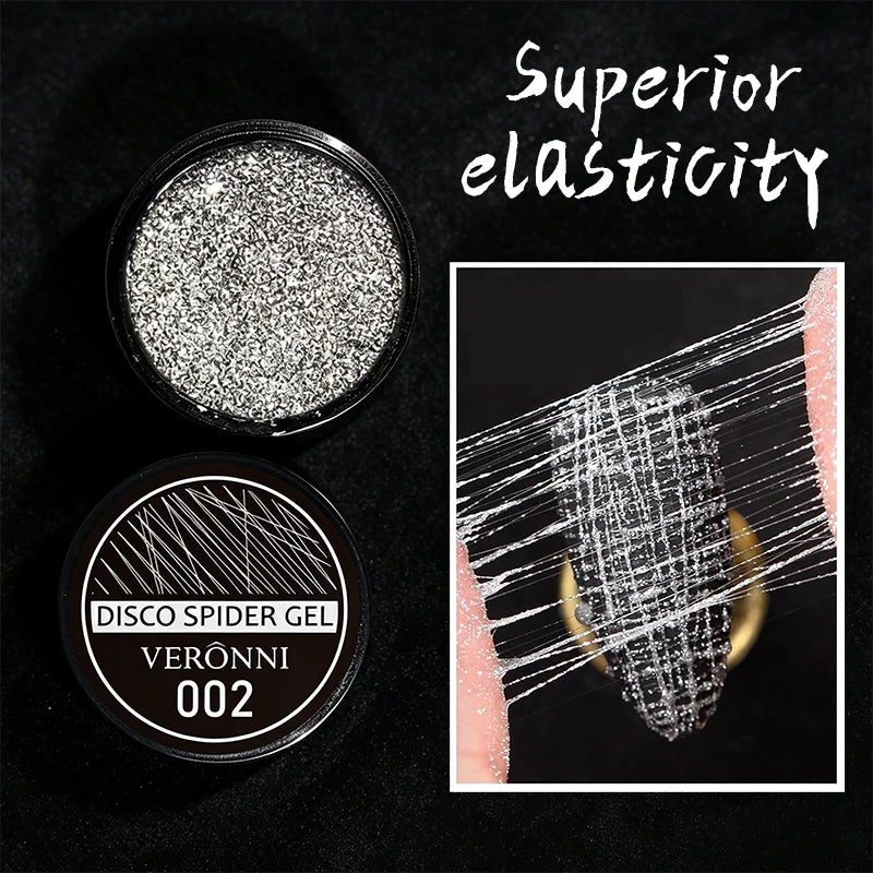 6 Colors Metallic Glitter Liner Gel Nail Polish Reflective Painting Qme