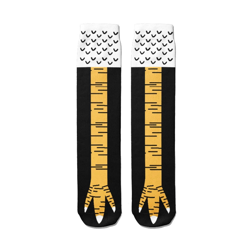 Men's Women's Creative Chicken Claw Socks Novelty Animal Toe Qme style1 One Size