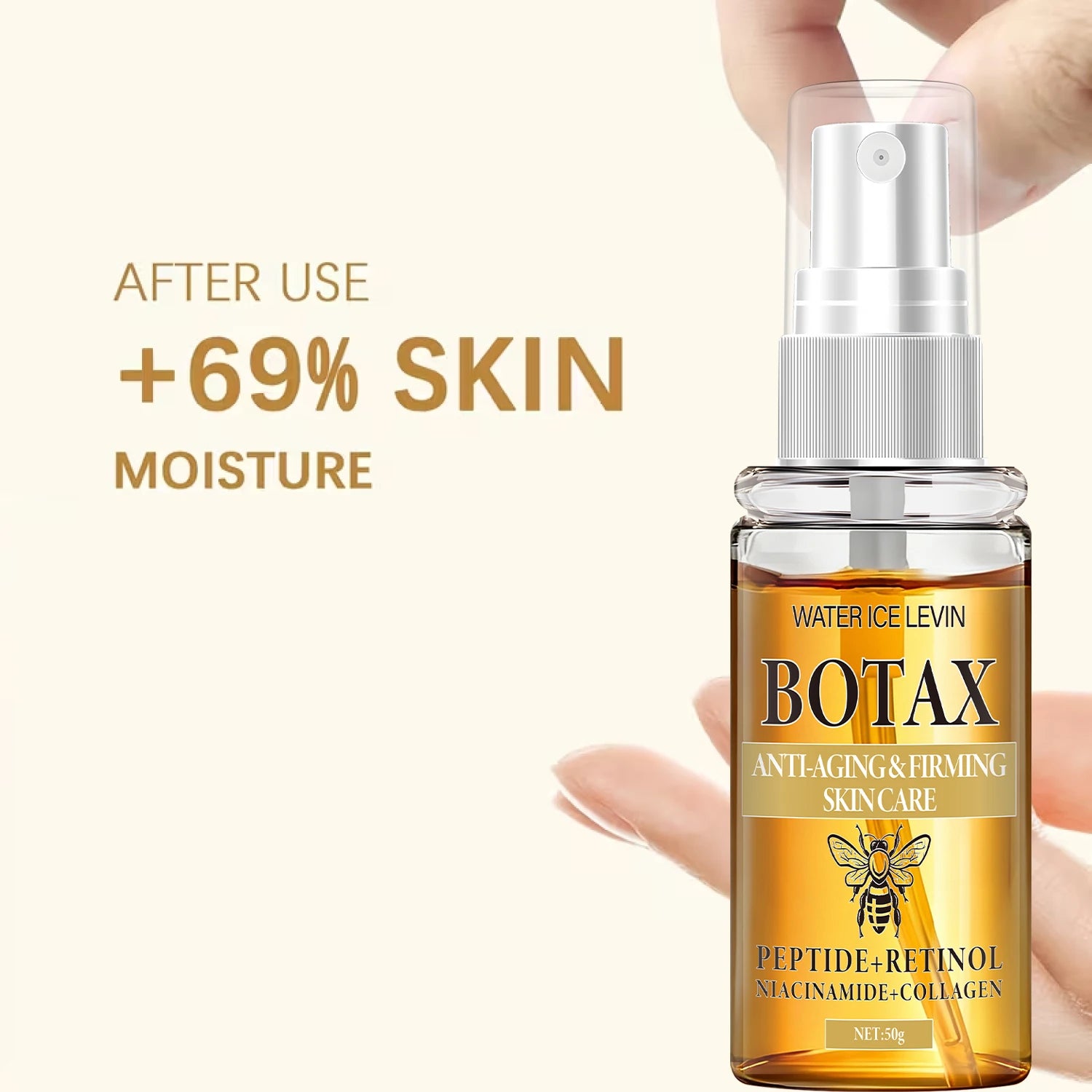 Botax Anti-Aging Instant Face Lift Serum with Peptide, Retinol, Niacinamide & Collagen for Firming & Refining Skin. Qme