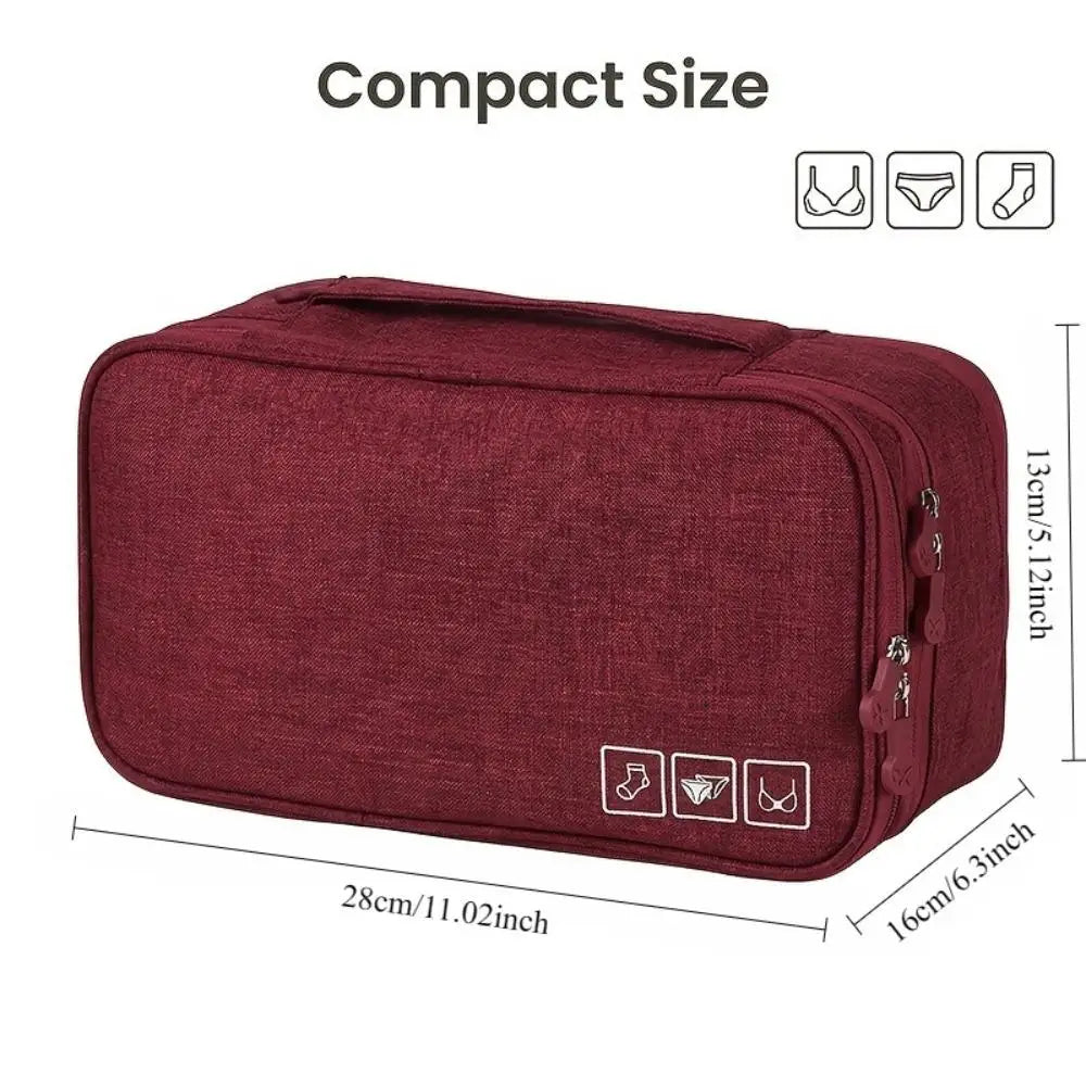 Portable Travel Multi-function Storage Cube Bag Underwear Bra Socks Qme