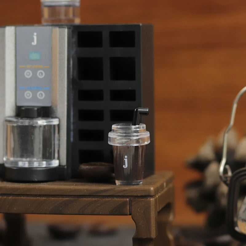 Photography Scene Props Doll House Decoration Mini Coffee Machine Qme