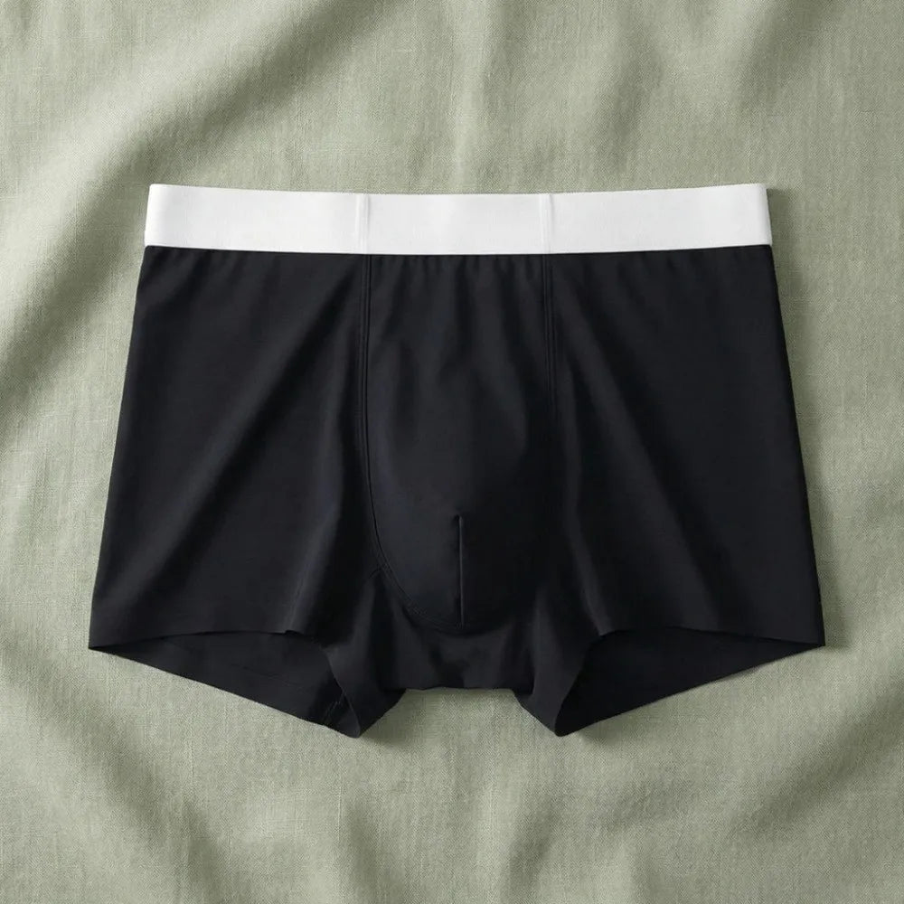 Simple Quick-dry Men's Boxer Briefs Cool Feeling Breathable Seamless Panties Lingerie Shorts Ice Silk Panties Gifts Qme