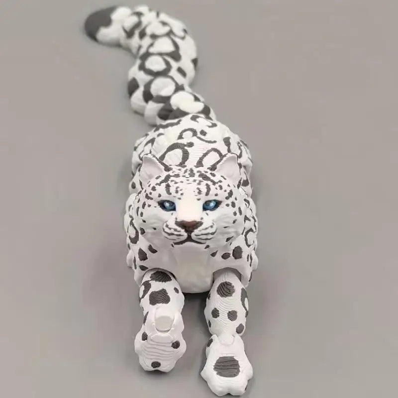 Animals Figurine Miniatures Home Decoration 3D Printed Snow Leopard Qme A1