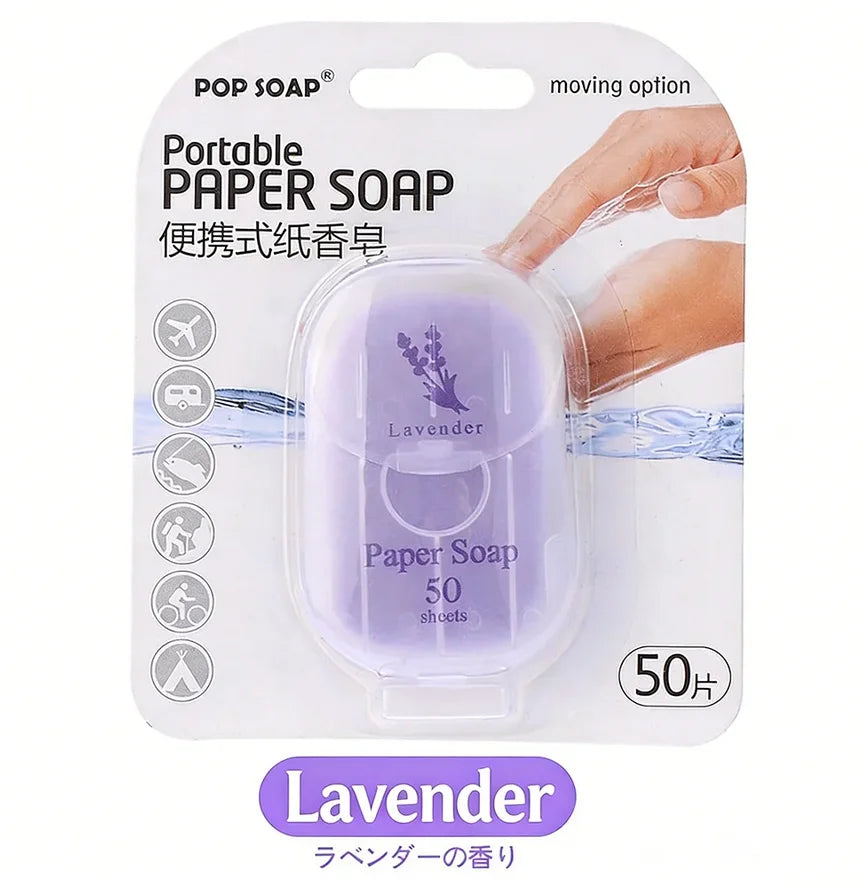 Quick-dissolving Soap Paper Portable Plant Extract Mild Qme Lavender