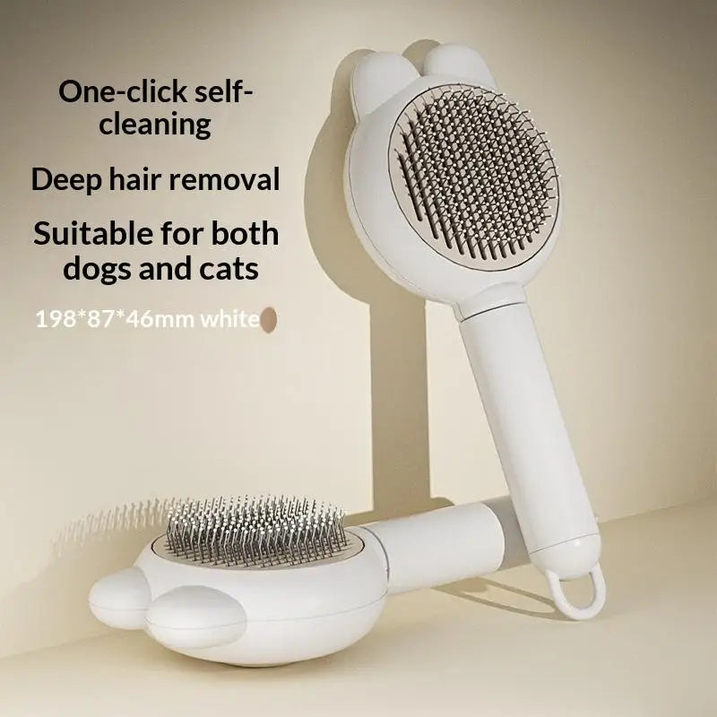 Pet Dog Brush Cat Comb Self Cleaning Pet Hair Remover Brush For Dogs Cats Grooming Tools Pet's Dematting Comb Dogs Accessories Qme A13