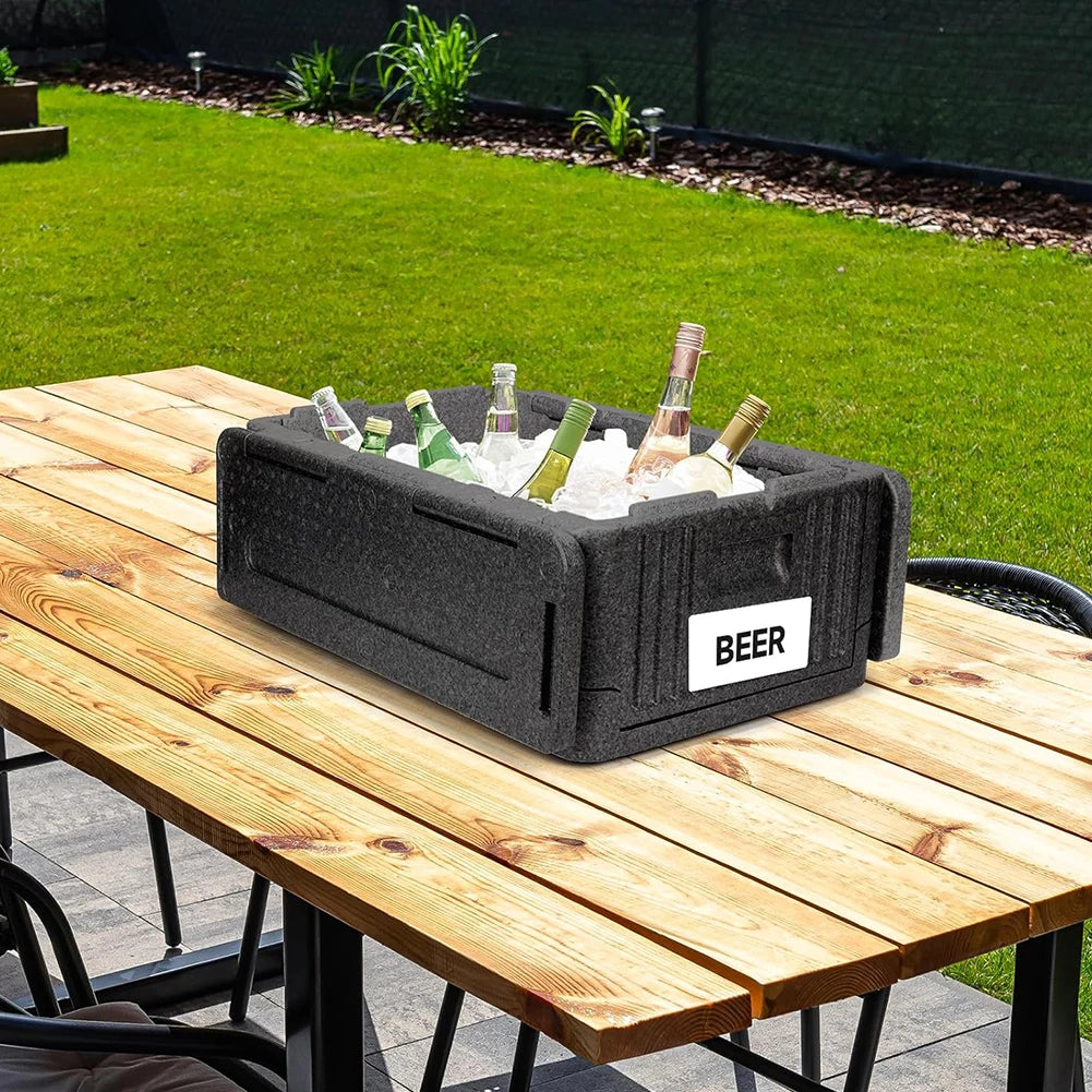 Top Load Camping Insulated Box Lightweight Foldable Cooler Fresh Box Multipurpose Outdoor Storage Box for Catering & Transport Qme