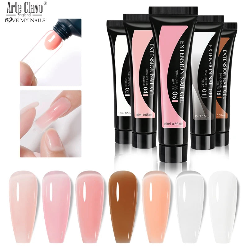 Nail Extension Gel Builder French Jelly Quick Construction Semi Qme
