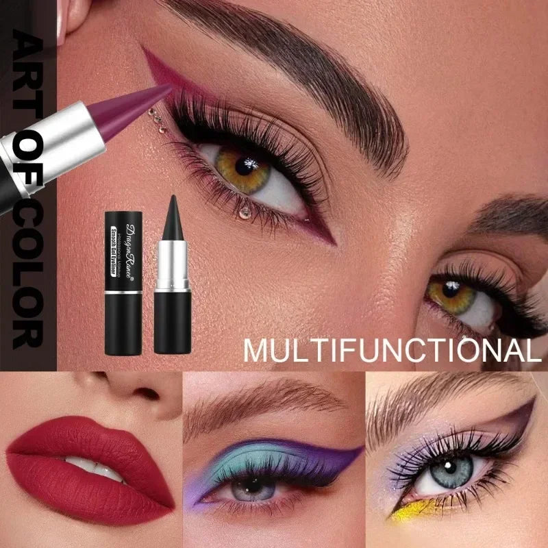 Creamy Texture Eyeliner Black Red Matte Easy Coloring Sweatproof High Pigment Eyeliner Pencil Daily Makeup Accessories for Women Qme